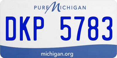 MI license plate DKP5783