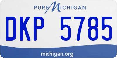 MI license plate DKP5785