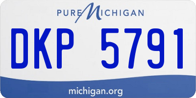 MI license plate DKP5791
