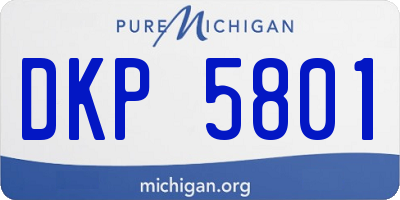 MI license plate DKP5801