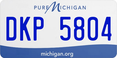 MI license plate DKP5804