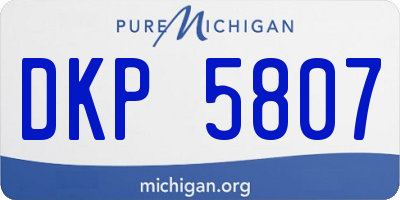 MI license plate DKP5807