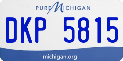 MI license plate DKP5815