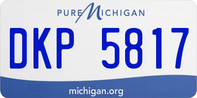 MI license plate DKP5817