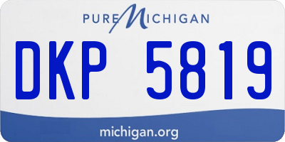 MI license plate DKP5819