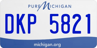 MI license plate DKP5821