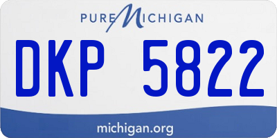 MI license plate DKP5822