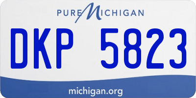 MI license plate DKP5823