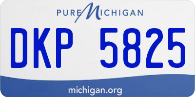 MI license plate DKP5825