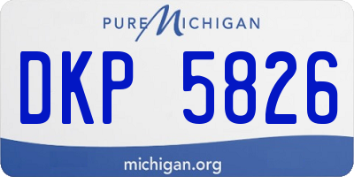 MI license plate DKP5826