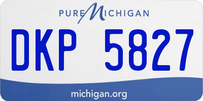 MI license plate DKP5827