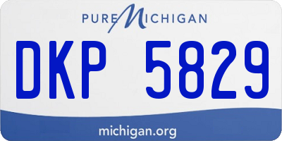 MI license plate DKP5829