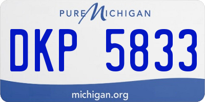 MI license plate DKP5833