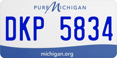 MI license plate DKP5834