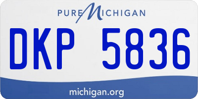 MI license plate DKP5836