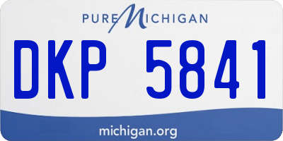 MI license plate DKP5841