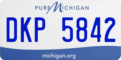 MI license plate DKP5842