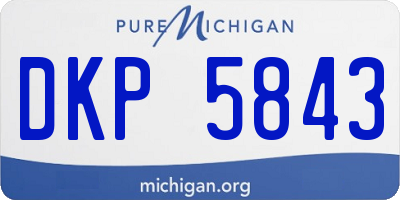 MI license plate DKP5843