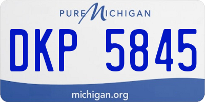 MI license plate DKP5845
