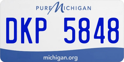 MI license plate DKP5848