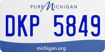 MI license plate DKP5849