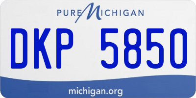 MI license plate DKP5850