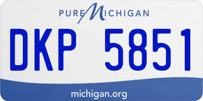 MI license plate DKP5851