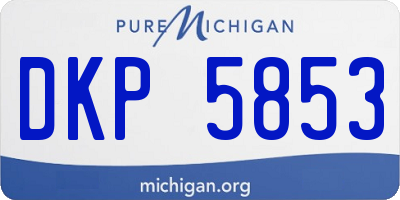 MI license plate DKP5853