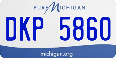 MI license plate DKP5860