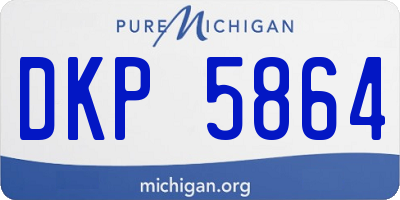 MI license plate DKP5864