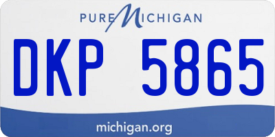 MI license plate DKP5865