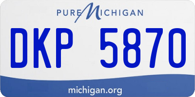 MI license plate DKP5870
