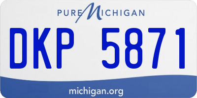MI license plate DKP5871
