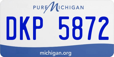MI license plate DKP5872