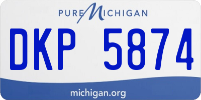 MI license plate DKP5874