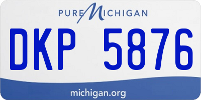 MI license plate DKP5876
