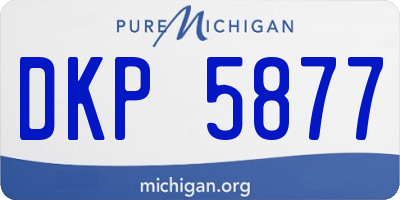 MI license plate DKP5877
