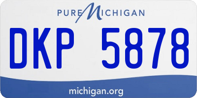 MI license plate DKP5878