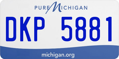 MI license plate DKP5881