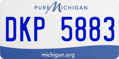 MI license plate DKP5883