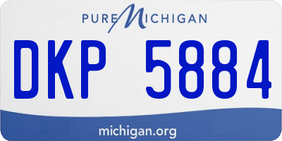 MI license plate DKP5884