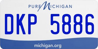 MI license plate DKP5886