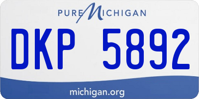 MI license plate DKP5892