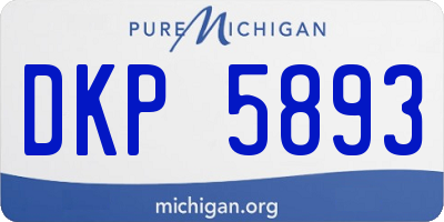MI license plate DKP5893