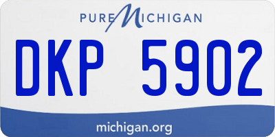 MI license plate DKP5902