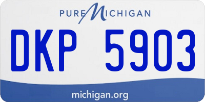 MI license plate DKP5903