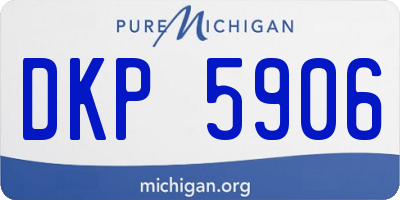 MI license plate DKP5906