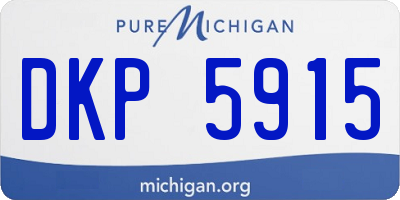 MI license plate DKP5915