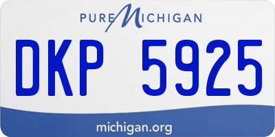 MI license plate DKP5925