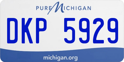 MI license plate DKP5929